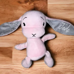 3CF5D57C-7978-4F7D-9226-22504D99512B_88071ec7-a8d5-419b-938c-94211dfd5099.jpgv1711438277 Peluche / Doudou lapin personnalisé
