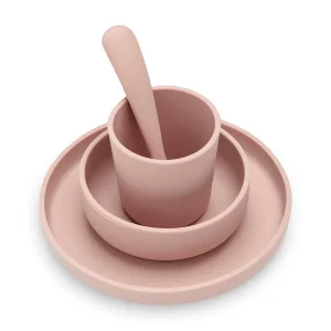 705-007-00090_8717329361027_hero.jpgv1750423762 Set de table bébé en silicone – Pale Pink – 4 pièces – Jollein