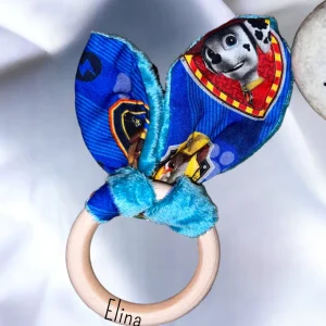 Hochet pat’patrouille avec prénom gravé