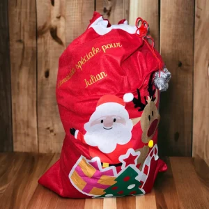 Hotte Père Noël personnalisée - hotte cadeau personnalisable