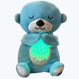 Veilleuse peluche loutre qui dort