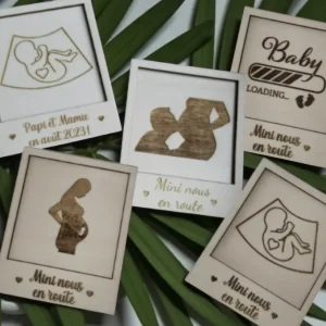 XXXXXXX.pngv1750336844 Aimant / magnet en bois annonce de grossesse