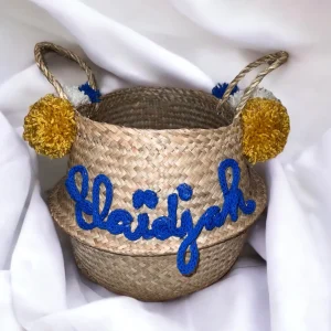 image_492f1dab-1dce-48a5-83c6-860aa02304b4.jpgv1688387863 petit panier personnalisé en jonc de mer, panier de rangement personnalisé avec tricotin, prénom