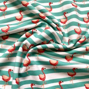 Tissu jersey sweat flamand rose