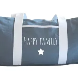 polochonbagblue.pngv1650980254 Sac Polochon Happy Family - Bleu