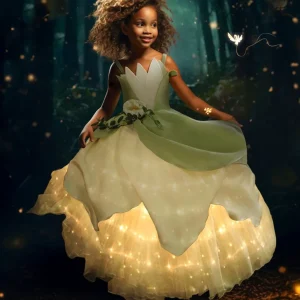 Princess Tiana Light Up Dress For Girls