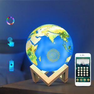 Veilleuse coranique portable en forme de terre avec Bluetooth