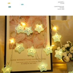 Veilleuse étoile guirlande lumineuse bleu